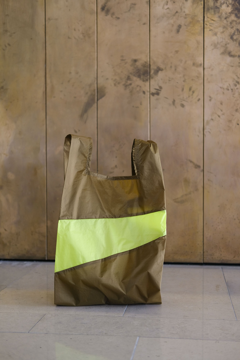 susan bijl shopping bag make fluo yellow l